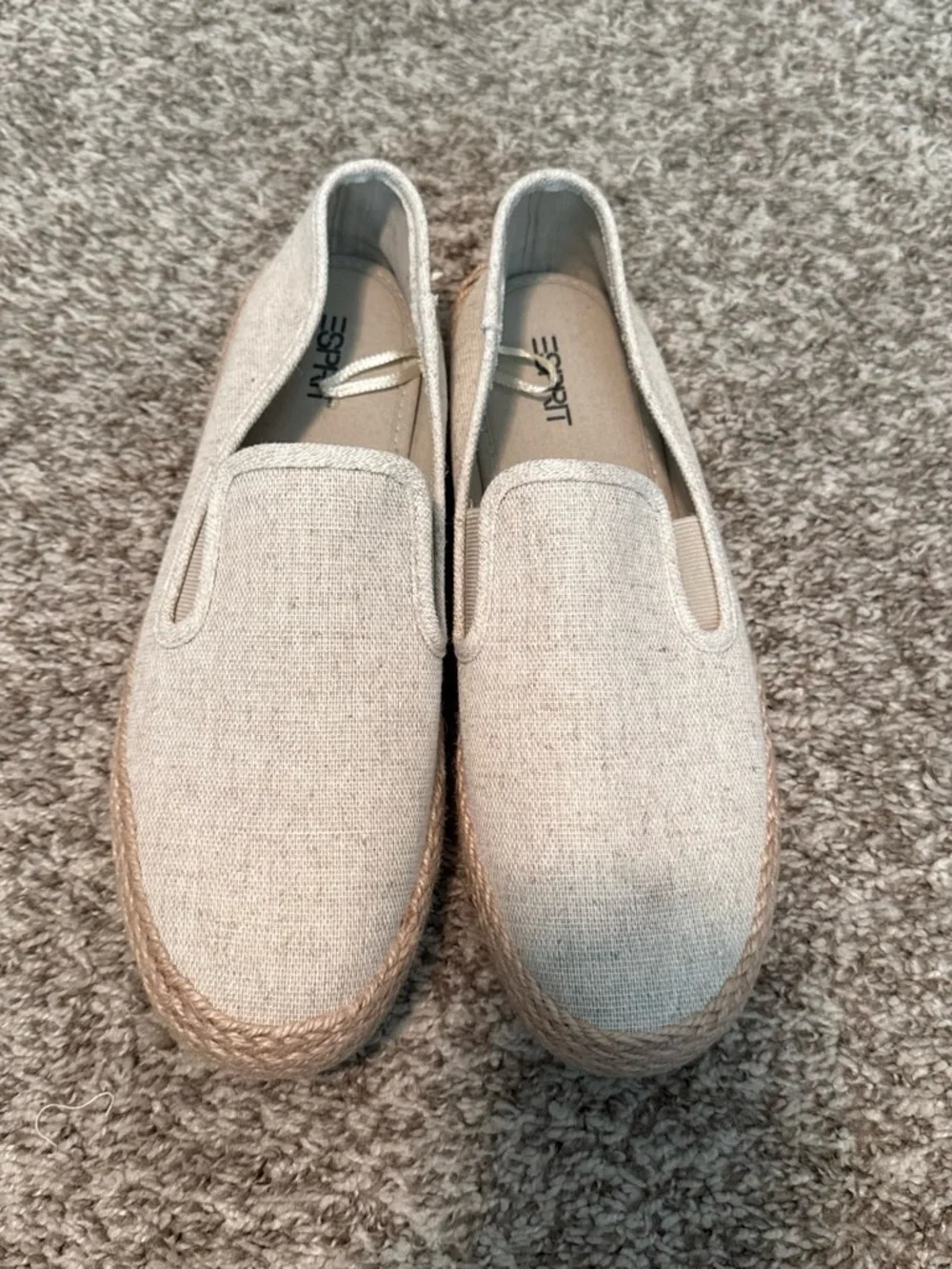 Esprit Beige Linen Slip-On Espadrilles - Women